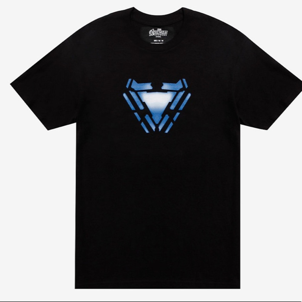 Marvel Avengers: Endgame‎ Tony Stark Iron Man Arc Reactor T-Shirt